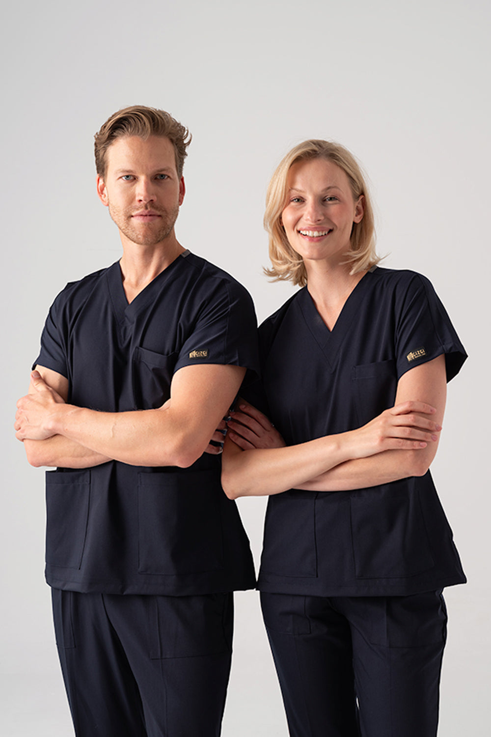 Dr. Greys Best Lycra Scrubs Set - Navy Blue