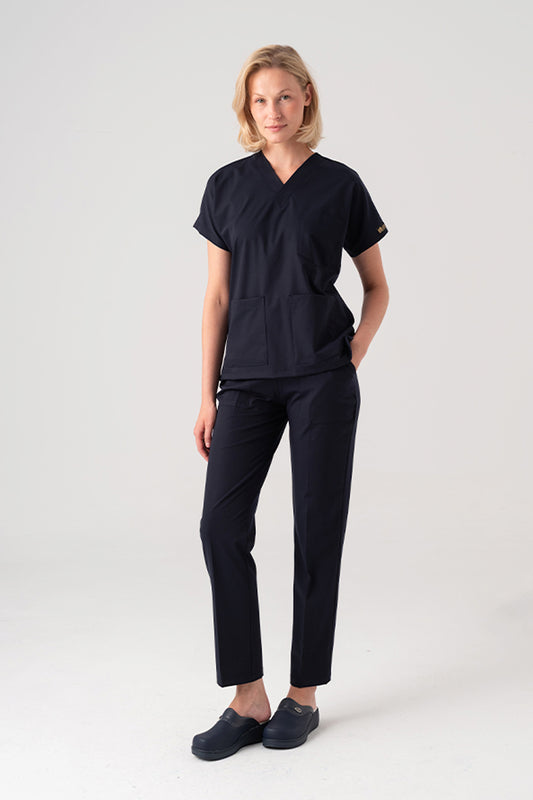 Dr. Greys Best Lycra Stretch Scrub Set - Navy Blue
