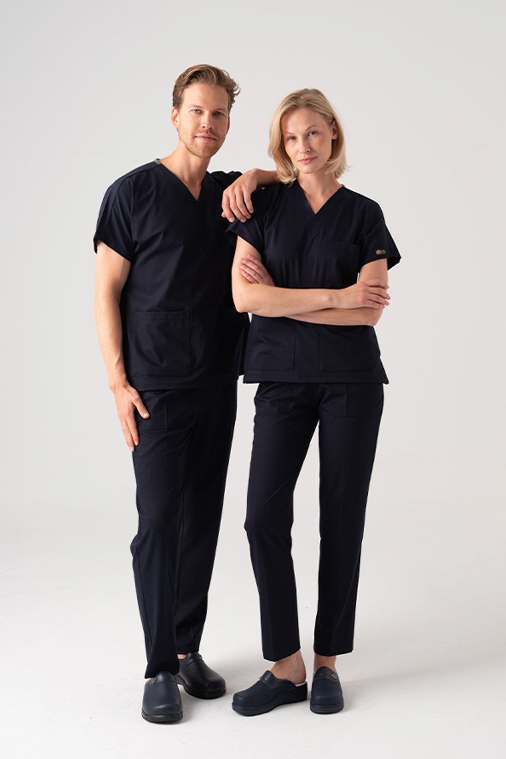Dr. Greys Best Lycra Scrubs Set - Navy Blue