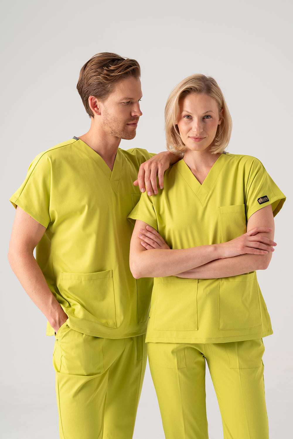 Dr. Greys Best Lycra Scrubs Set - Neon Green