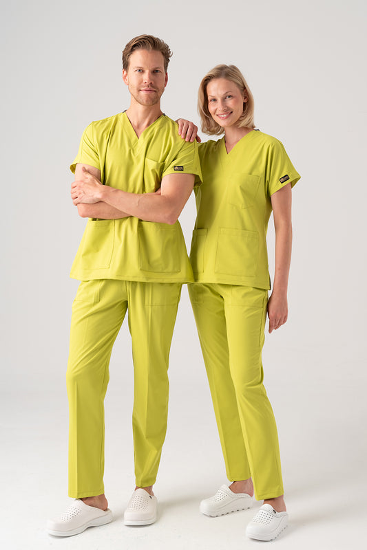 Dr. Greys Best Lycra Stretch Scrub Set - Neon Green