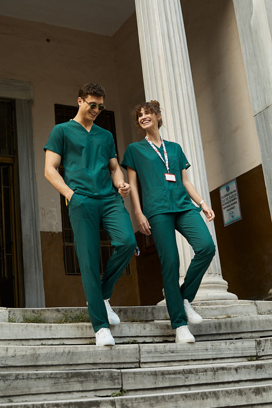 Lux Lycra Greys Suit - Hunter Green
