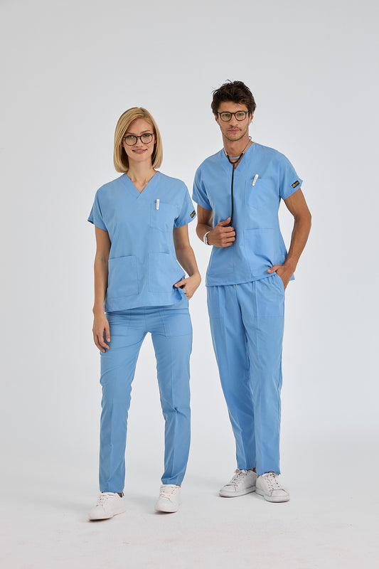 Lux Lycra Dr. Greys Suit - Light Blue