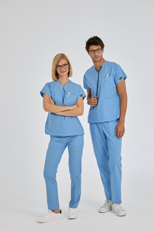 Dr Greys Tericoton Suit - Light Blue (Thin Fabric)