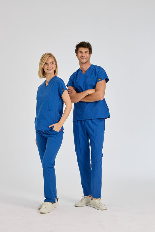 Dr Greys Tericoton Suit - Sax Blue (Thin Fabric)
