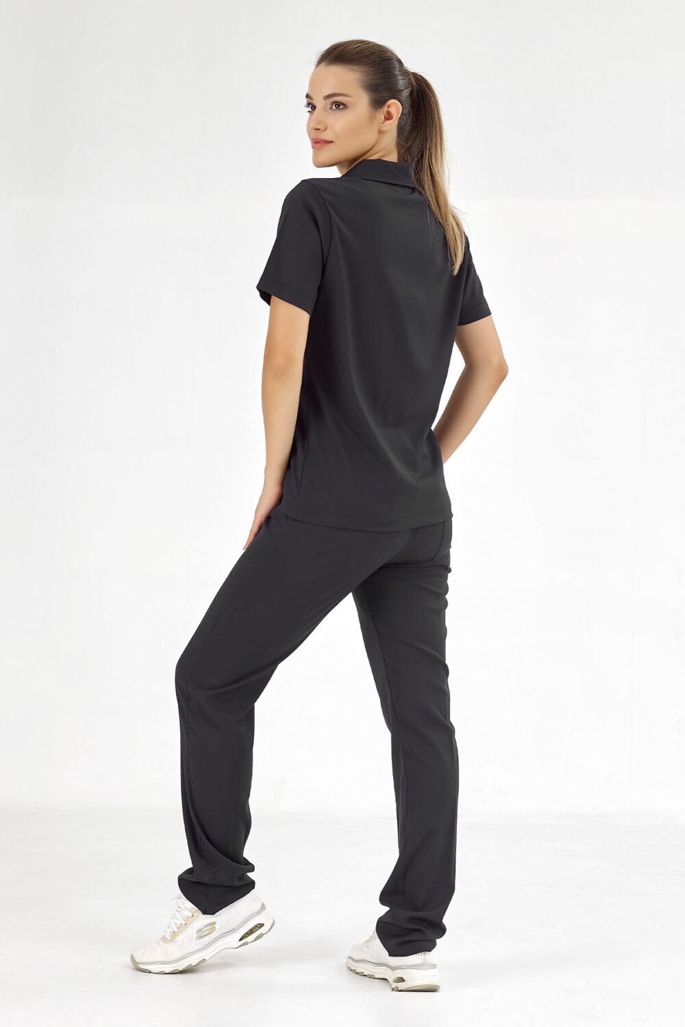 Black Polo Lux Lycra Suit - Image 2