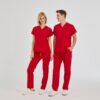Red Dr Greys Tericoton Suit (Thin Fabric)